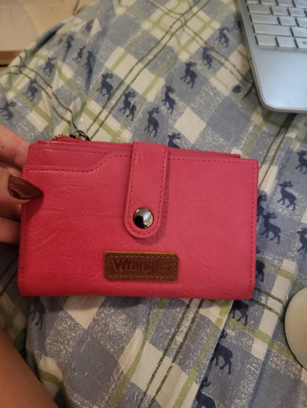 Wrangler Pink Women's Wallet - Compact Snap Closure